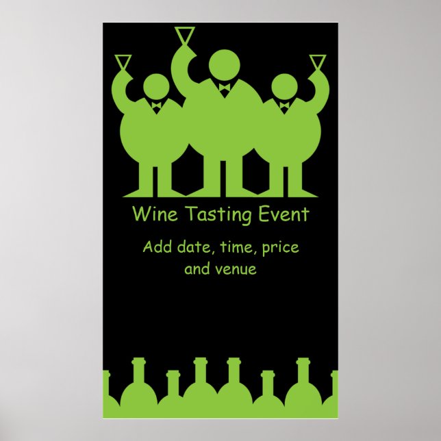 Poster Promoção de Evento de Provando de Vinho (Frente)