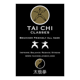 Pôster Promoção de Negócios de Praticante de Tai Chi