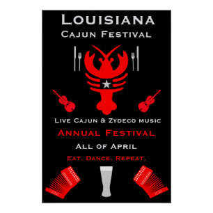 Pôster Promoção do Festival Cajun