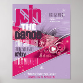Poster Promocional Club e Dance Flyer