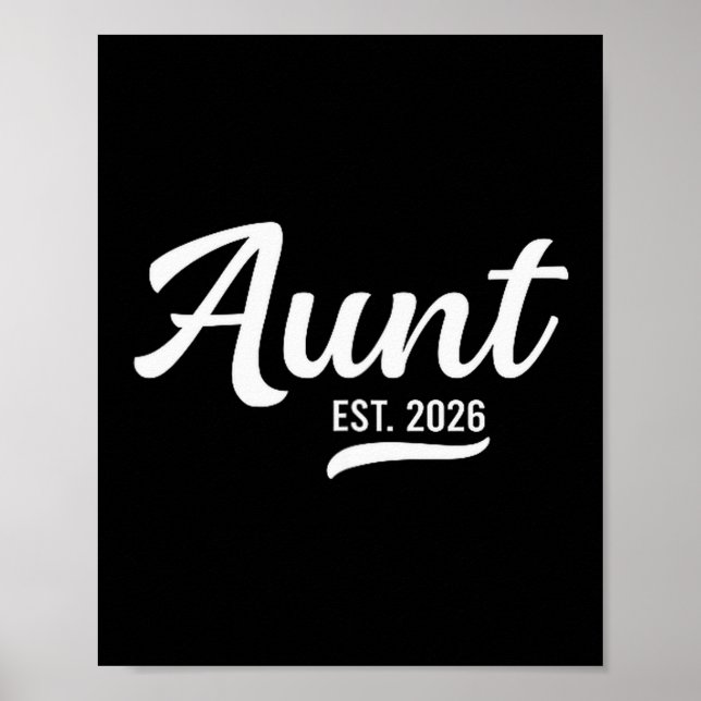Poster Promoted To Aunt Est. 2026 Auntie 2026 Loading New (Frente)
