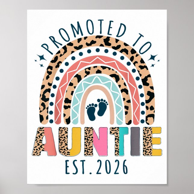 Poster Promoted To Auntie Est 2026 Soon To Be Aunt First  (Frente)