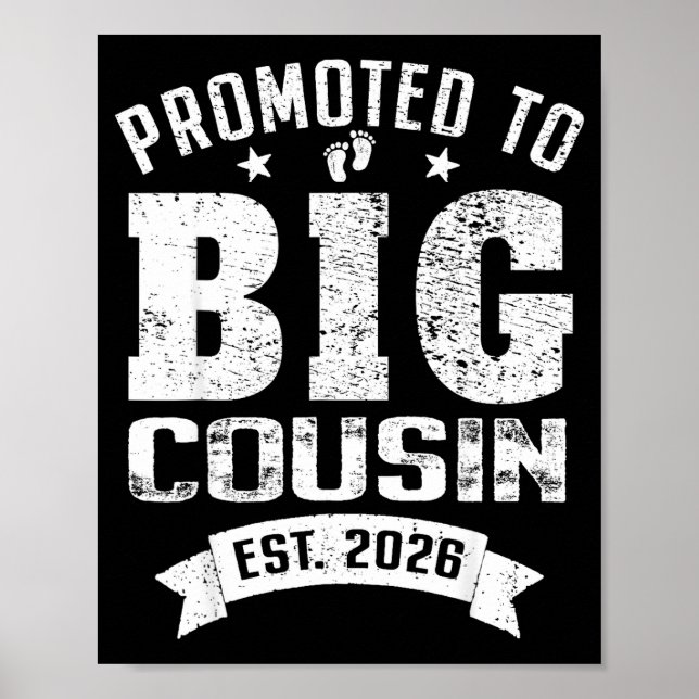 Poster Promoted To Big Cousin 2026 Cool Cousin Baby Annou (Frente)
