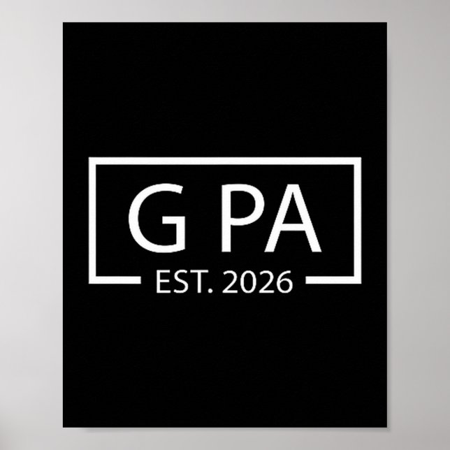 Poster Promoted To G Pa Est 2026 Baby Announcement Cket  (Frente)