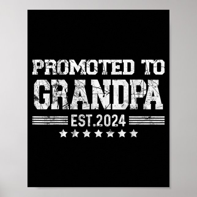 Poster Promoted To Grandpa 2024 Soon To Be Funny New Dad  (Frente)