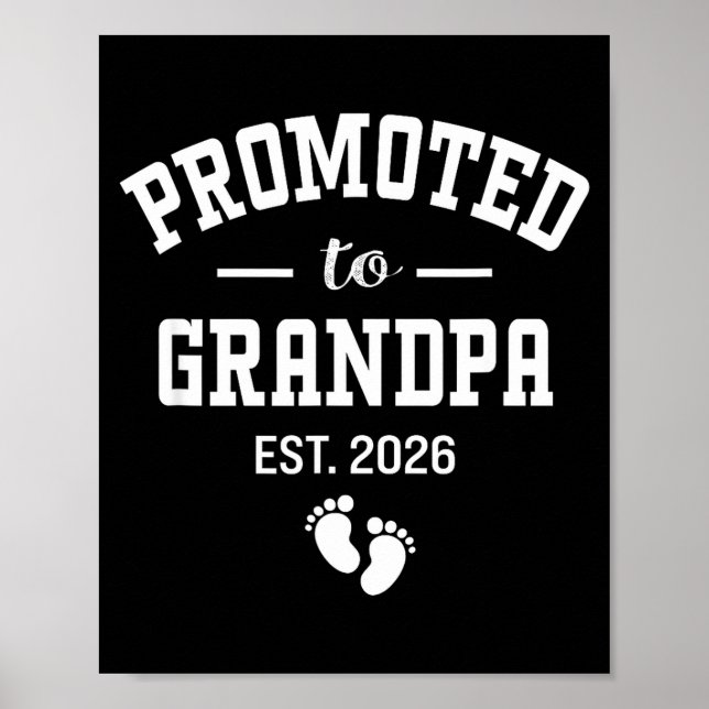 Poster Promoted To Grandpa 2026 First Time Grandfather Me (Frente)
