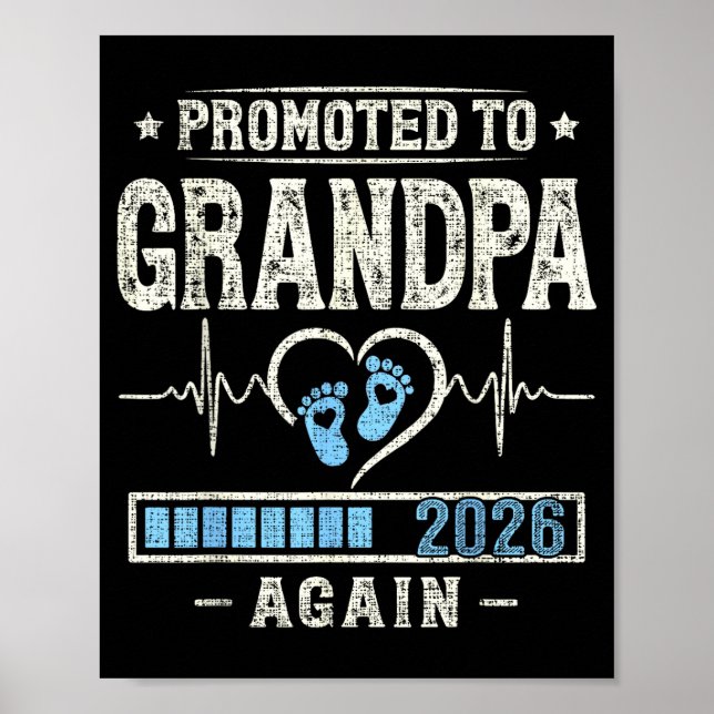 Poster Promoted To Grandpa Again 2026 Expecting Baby Gran (Frente)