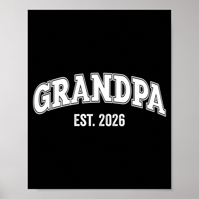 Poster Promoted To Grandpa Est 2026 Soon To Be Grandpa Lo (Frente)