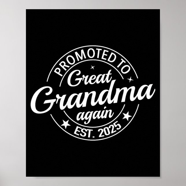 Poster Promoted To Great Grandma Again 2025 Pregnancy Bab (Frente)