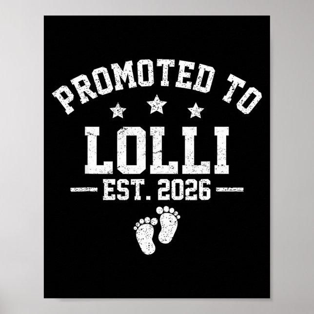 Poster Promoted To Lolli Est 2026 Baby Announcement  (Frente)