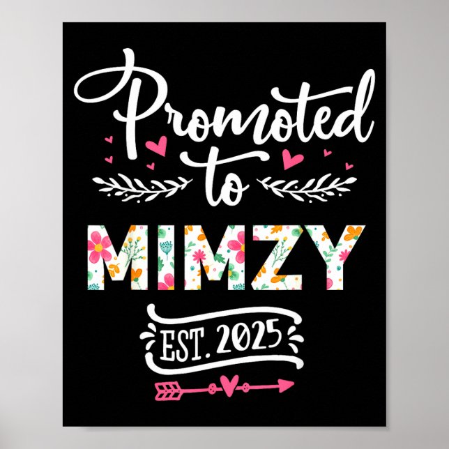 Poster Promoted To Mimzy 2025 Cute Pregnancy Announcement (Frente)