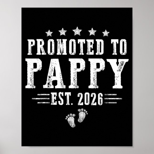 Poster Promoted To Pappy Est.2026 Father's Day First Time (Frente)