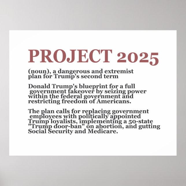 Poster Promotor-Democracia Anti Project 2025 Trump Republ (Frente)