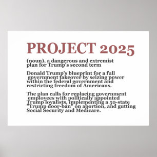 Poster Promotor-Democracia Anti Project 2025 Trump Republ