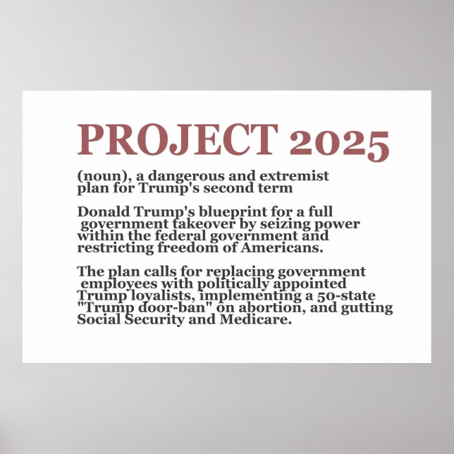 Poster Promotor-Democracia Anti Project 2025 Trump Republ (Frente)