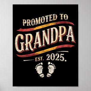 Poster Promovido a Avô 2025 Avô Est 2025 Camiseta_