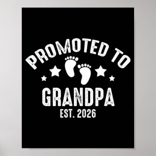 Poster Promovido a Avô 2026 Gandpa Est 2026 Novo Bebê