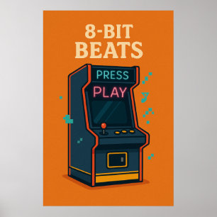 Poster Prompt 23, Bits De 8 Bits, Vintage