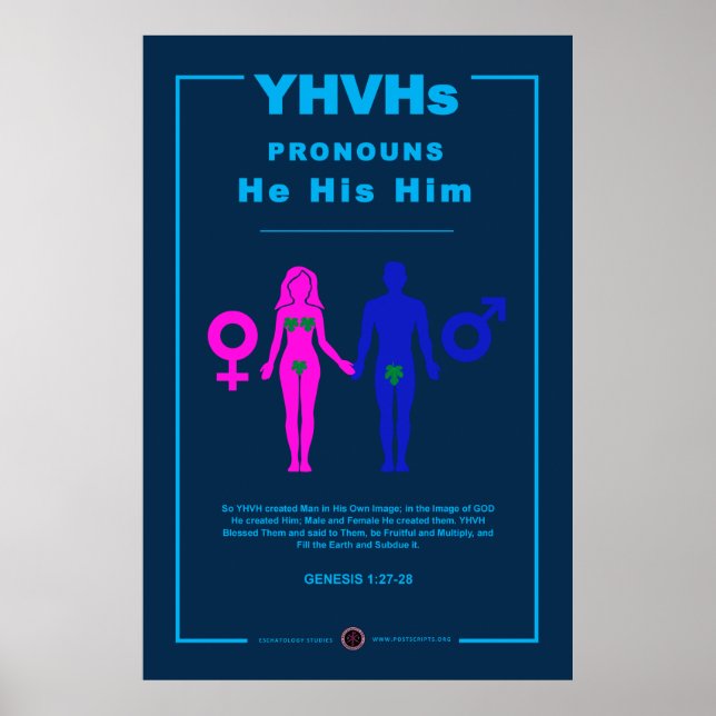 Poster Pronounes de YHVH (Frente)