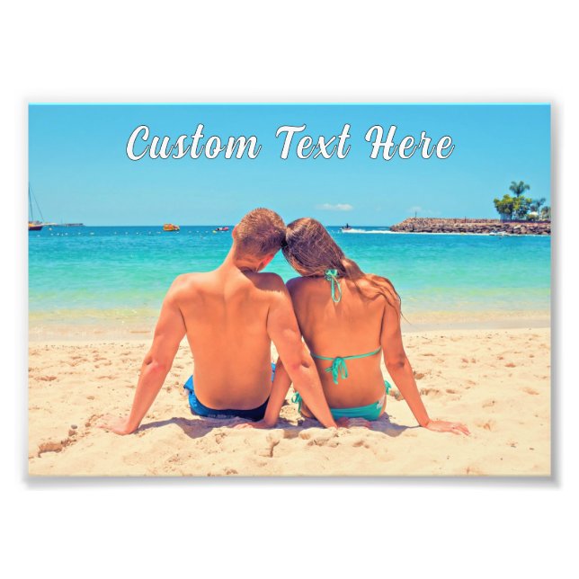 Pôster Pront com Texto e Foto Personalizados (Frente)