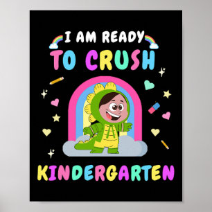 Poster Pronta Para Esmagar Menina Do Jardim De Infância D