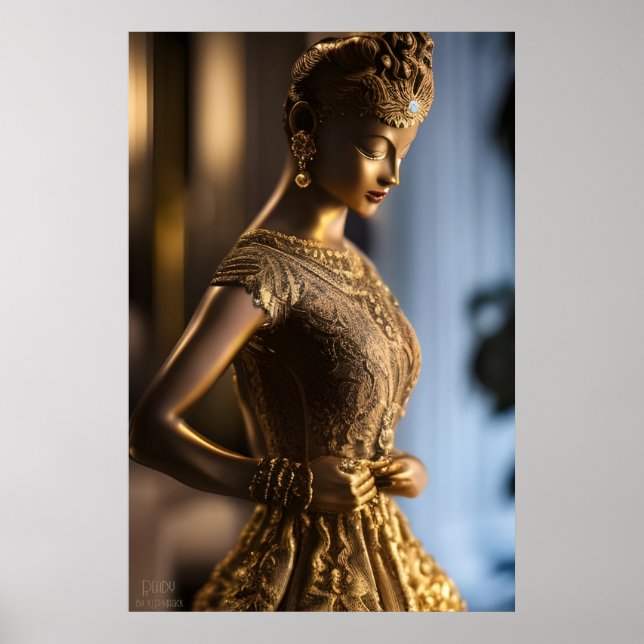 Poster Pronto - Estátua de Bronze - Retrato de Arte Fanta (Frente)