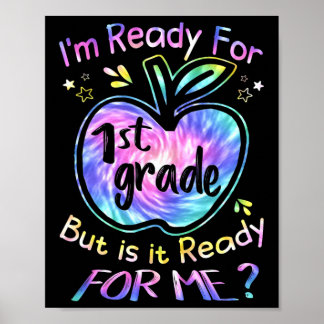 Poster Pronto Para 1ª Série Tie Dye Volta às Aulas Olá F