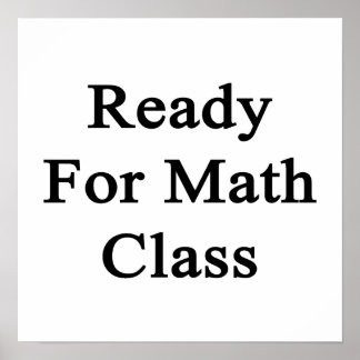 Poster Pronto Para A Classe De Matemática