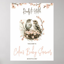 Poster Pronto para o Hatch! Boas-vindas ao Chá de fraldas