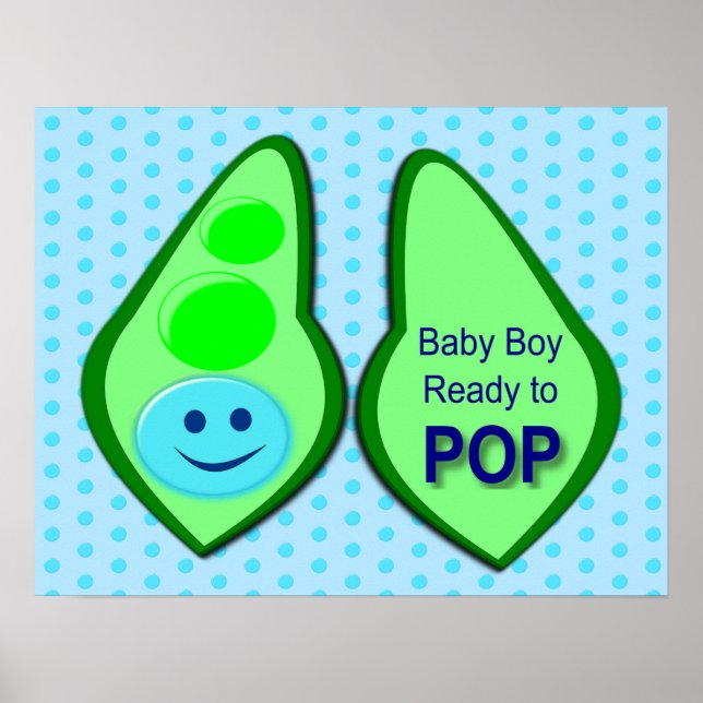 Poster Pronto para Pop Baby Boy Blue Pea (Frente)