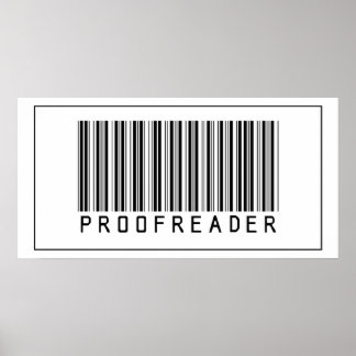 Pôster Proofreader de Código de Barras