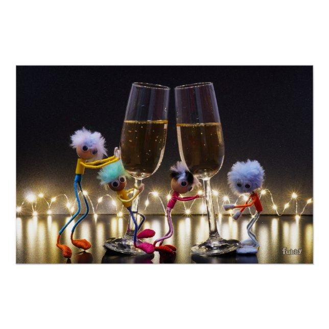 Pôster Proostende Fubby's die wat te vieren hebben. (Frente)