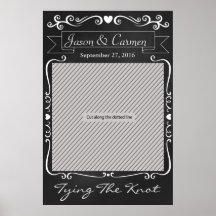 Poster Prop de Casamento Chalkboard para Booth Fot