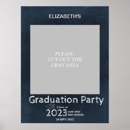 Poster Prop de Foto de Graduação do Segundo grau Chalkboa