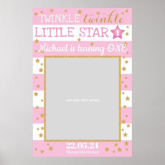 Poster Prop. Fotografia de Aniversário da Estrela Pequena
