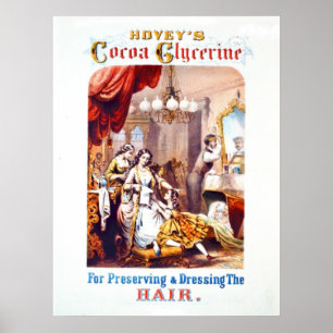 Pôster Propaganda 1860 do tónico de cabelo