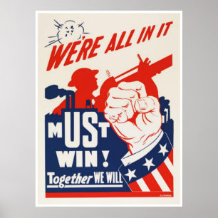Pôster Propaganda americana durante a segunda guerra