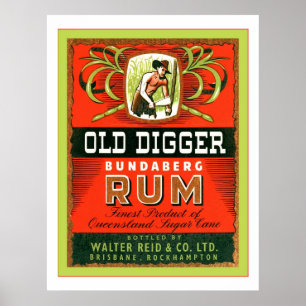 Pôster Propaganda australiana do rum do vintage