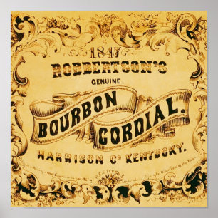Pôster Propaganda cordial do vintage do ~ de Bourbon