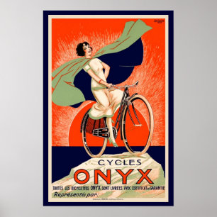 Pôster Propaganda da bicicleta do ônix do vintage