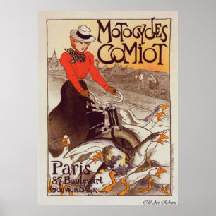Poster Propaganda da motocicleta