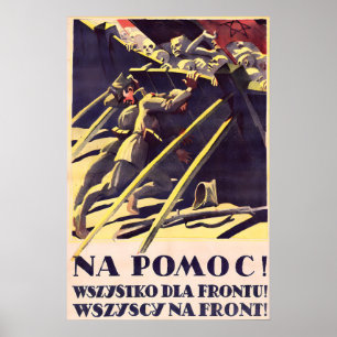 Poster Propaganda da Polônia Guerra Polono-Soviética 1920