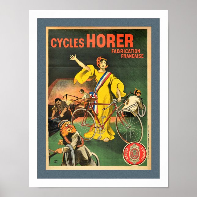 POSTER PROPAGANDA DE BICICLETA ANTIGA IMPRESSA (Frente)