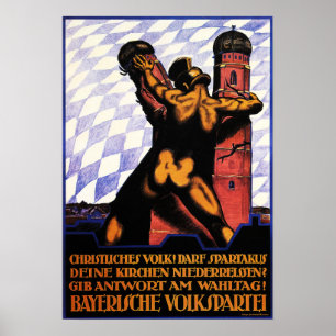 Poster Propaganda de Guerra Política Alemã SPARTAKUS 19