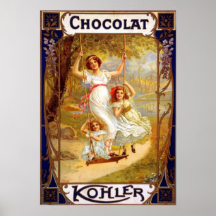 Poster Propaganda de Kohler Chocolat do vintage