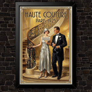 Poster Propaganda de Moda Vintage dos Anos 1920