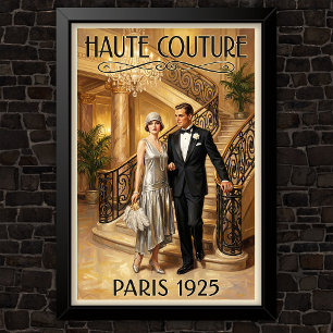 Poster Propaganda de Moda Vintage dos Anos 1920