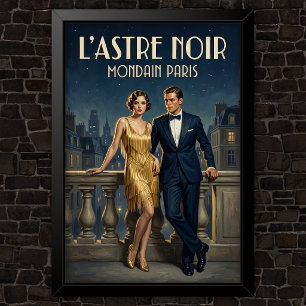 Poster Propaganda de Moda Vintage dos Anos 1920