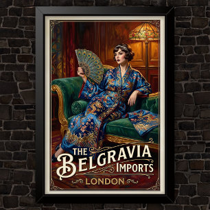 Poster Propaganda de Moda Vintage dos Anos 1920
