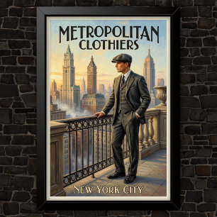 Poster Propaganda de Moda Vintage dos Anos 1920